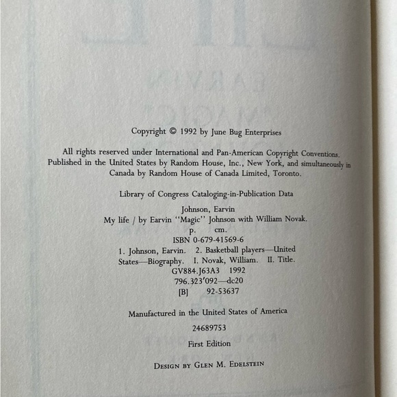 My Life by Earvin "Magic" Johnson with William Novak - First Edition 1992 - Nice - Picture 14 of 16